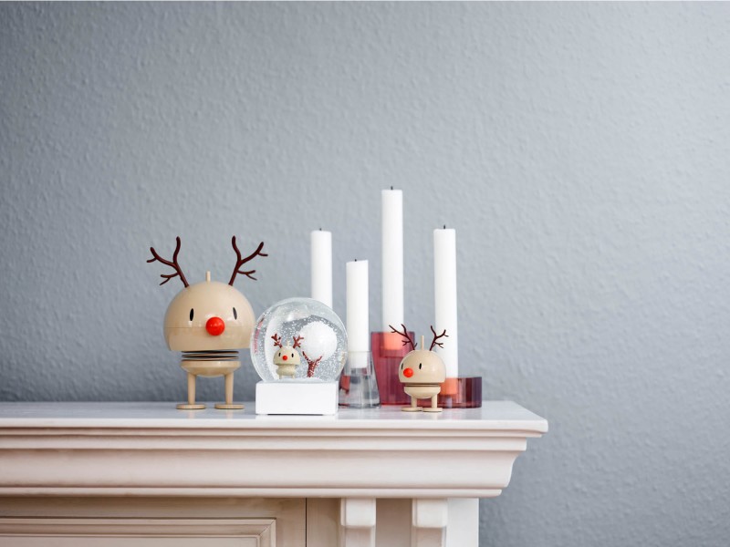 Figurka Figurka kula śnieżna Hoptimist Reindeer Globe L beżowa