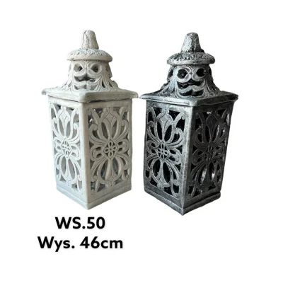 Lampion 18,5x18,5xh50cm złoty