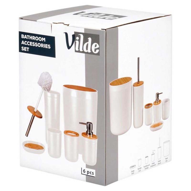 Zestaw łazienkowy 6 elementów biały