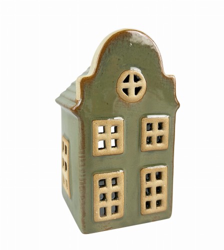 Domek ceramiczny lampion 8x6,2xh15,2cm HYTTE Świąteczna Dekoracja