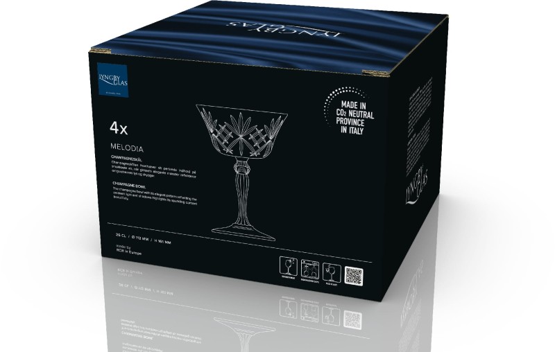 Kieliszki do szampana kryształ Melodia 260 ml 4 sztuki Lyngby Glas