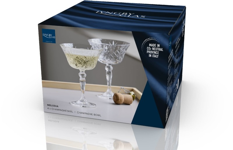 Kieliszki do szampana kryształ Melodia 260 ml 4 sztuki Lyngby Glas