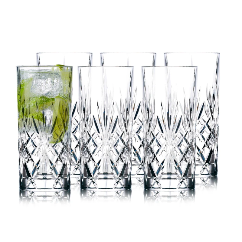 Szklanki wysokie kryształ Melodia 360 ml 6 sztuk Lyngby Glas