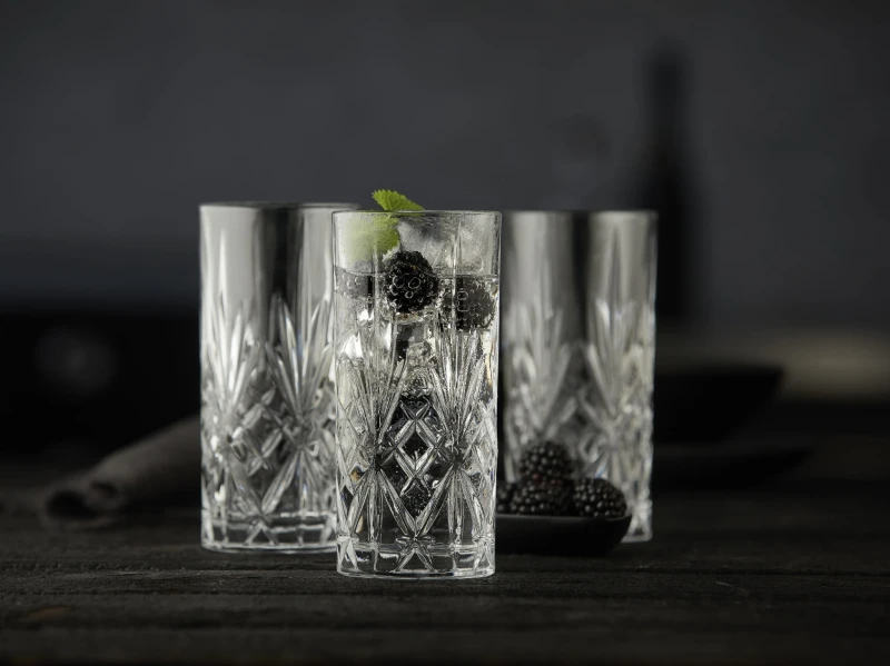 Szklanki wysokie kryształ Melodia 360 ml 6 sztuk Lyngby Glas
