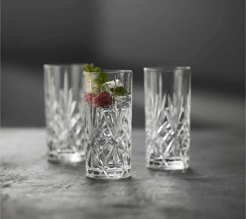 Szklanki wysokie kryształ Melodia 360 ml 6 sztuk Lyngby Glas
