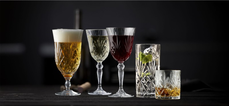 Kieliszki do czerwonego wina kryształ Melodia 270 ml 4 sztuki Lyngby Glas