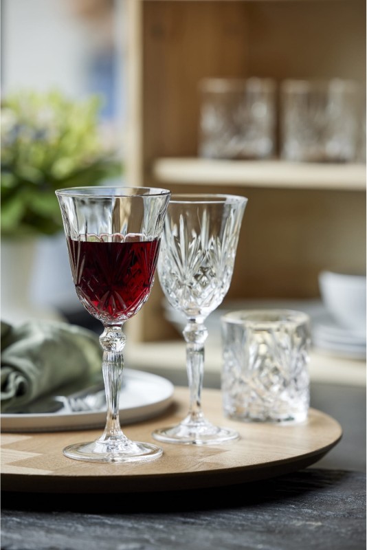 Kieliszki do czerwonego wina kryształ Melodia 270 ml 4 sztuki Lyngby Glas