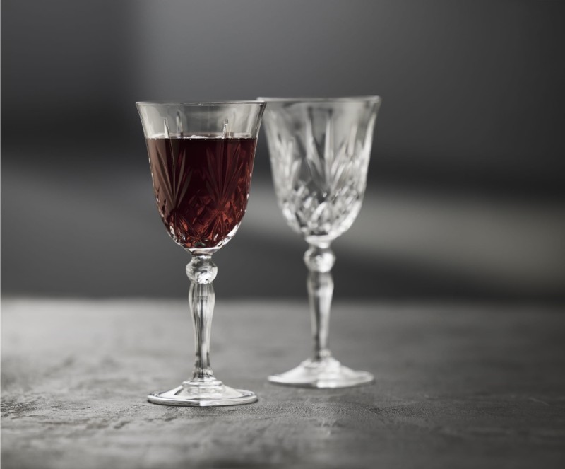Kieliszki do czerwonego wina kryształ Melodia 270 ml 4 sztuki Lyngby Glas