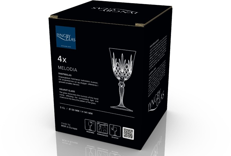 Kieliszki kryształ Melodia 50 ml 4 sztuki Lyngby Glas