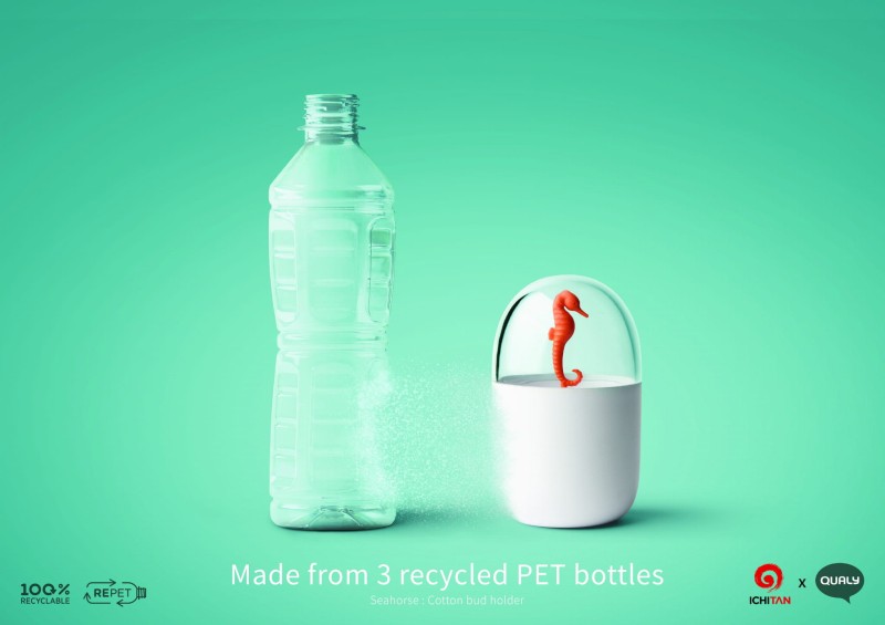 Pojemnik na patyczki do uszu Seashore biały