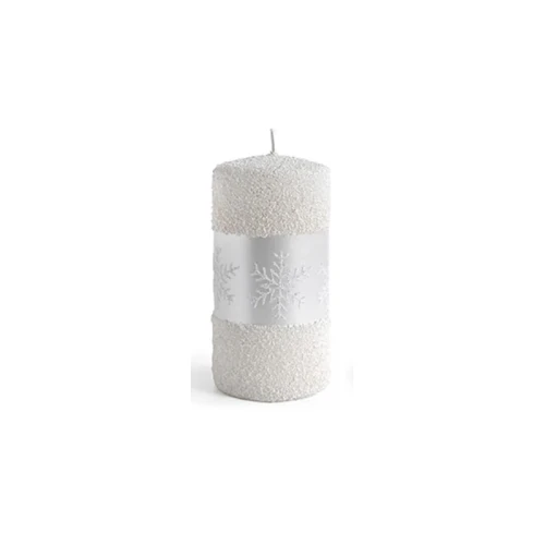 Świeca SNOW QUEEN walec mały 7x10cm parafinowa biała