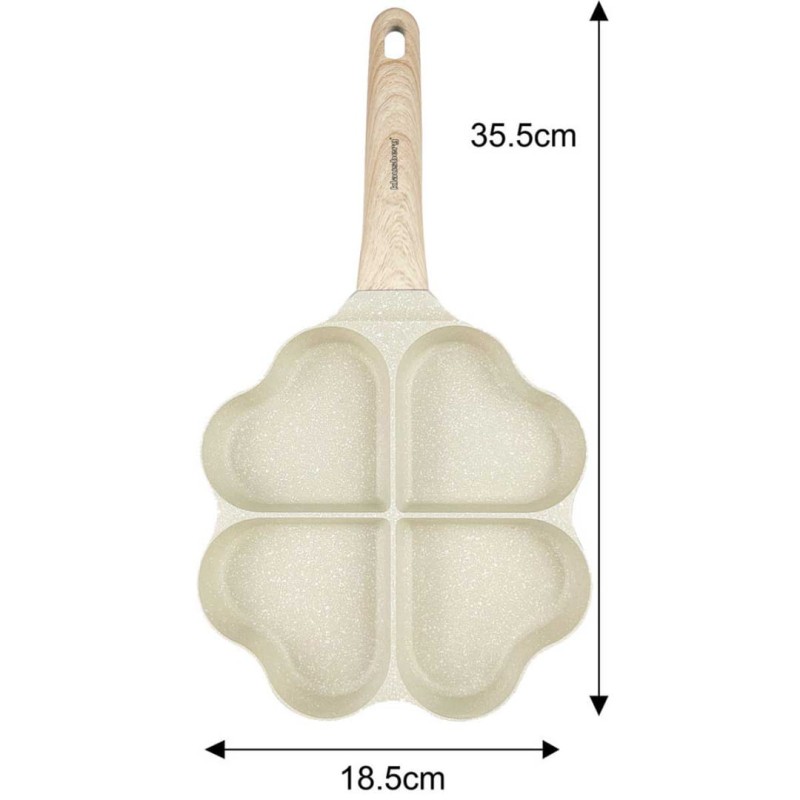 Patelnia do jajek pancake omletów 4 części SERDUSZKA KLAUSBERG