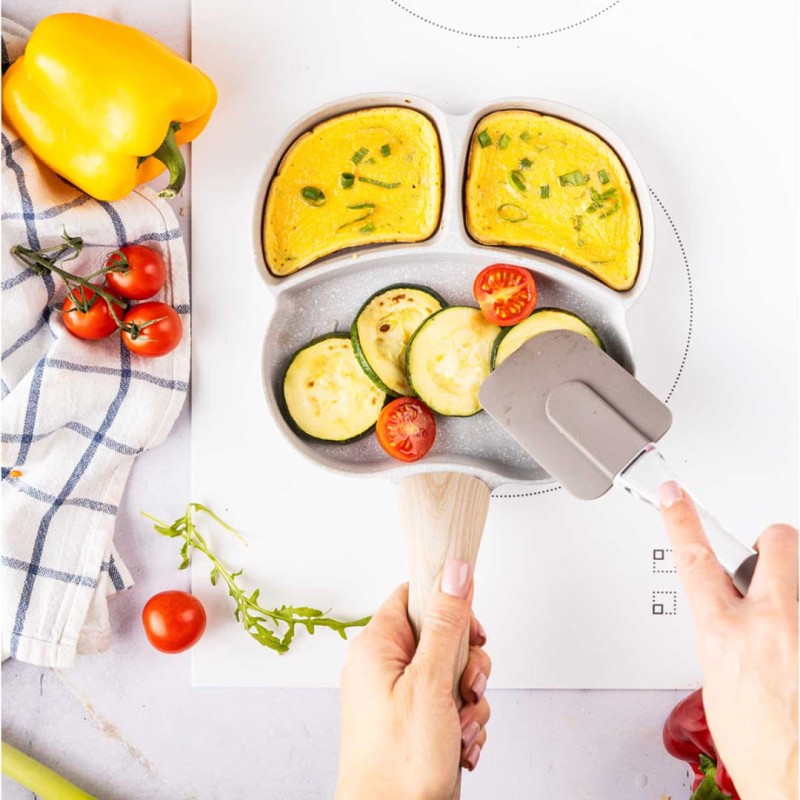 Patelnia do jajek omletów bekonu warzyw 3 części KLAUSBERG