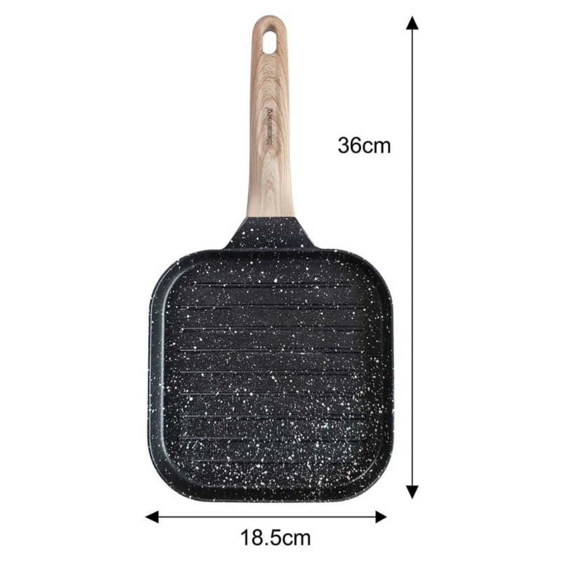 Mini patelnia grillowa 18,5x18,5 cmKLAUSBERG grafitowa