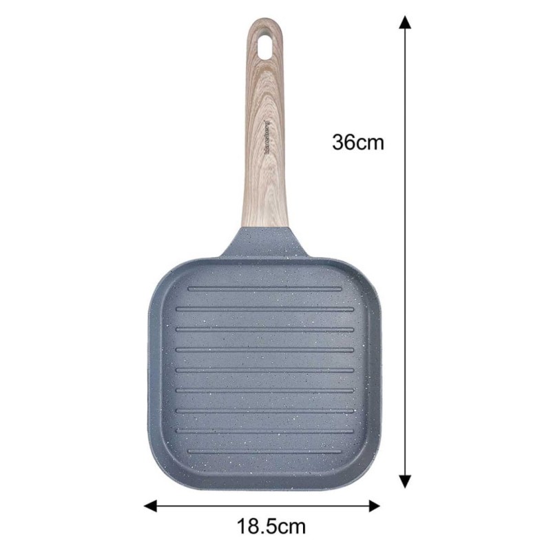 Mini patelnia grillowa 18,5x18,5 cm KLAUSBERG szara