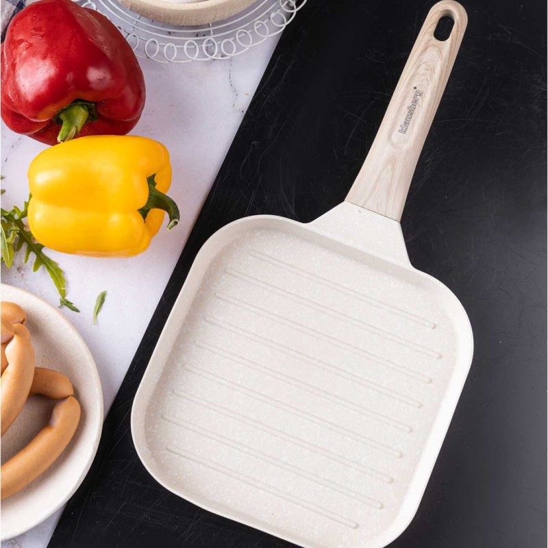 Mini patelnia grillowa 18,5x18,5 cm KLAUSBERG kremowa
