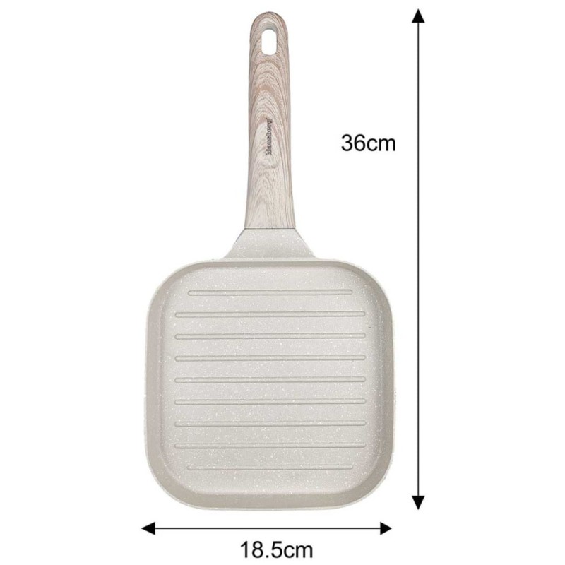Mini patelnia grillowa 18,5x18,5 cm KLAUSBERG kremowa