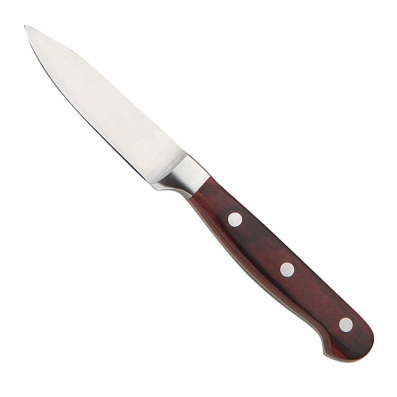 Nóż do obierania stalowy 8,5cm KINGHOFF brązowy