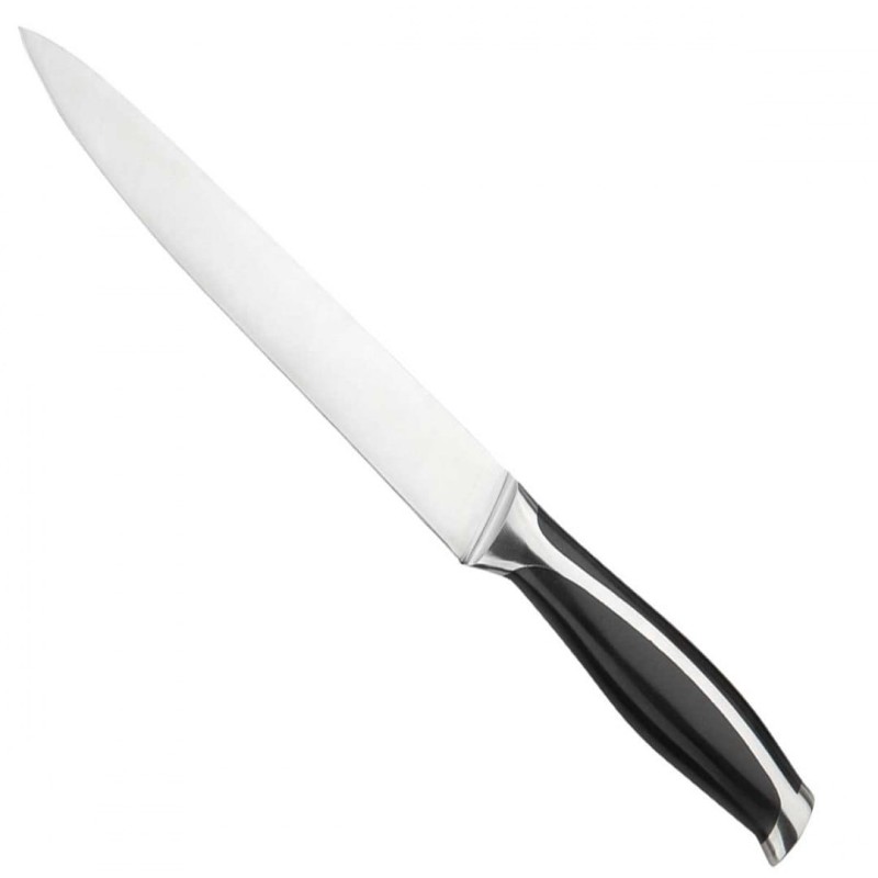 Nóż do porcjowania stalowy 20 cm KINGHOFF czarny