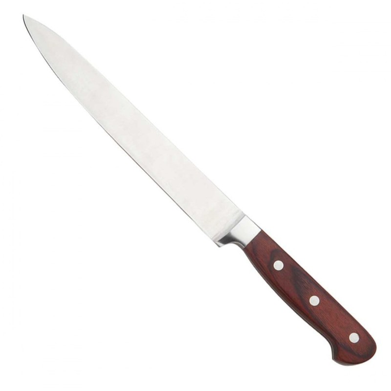 Nóż do porcjowania stalowy 20 cm KINGHOFF brązowy