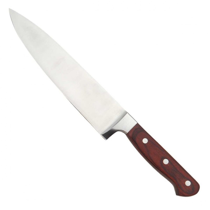 Nóż szefa kuchni stalowy 22 cm KINGHOFF brązowy
