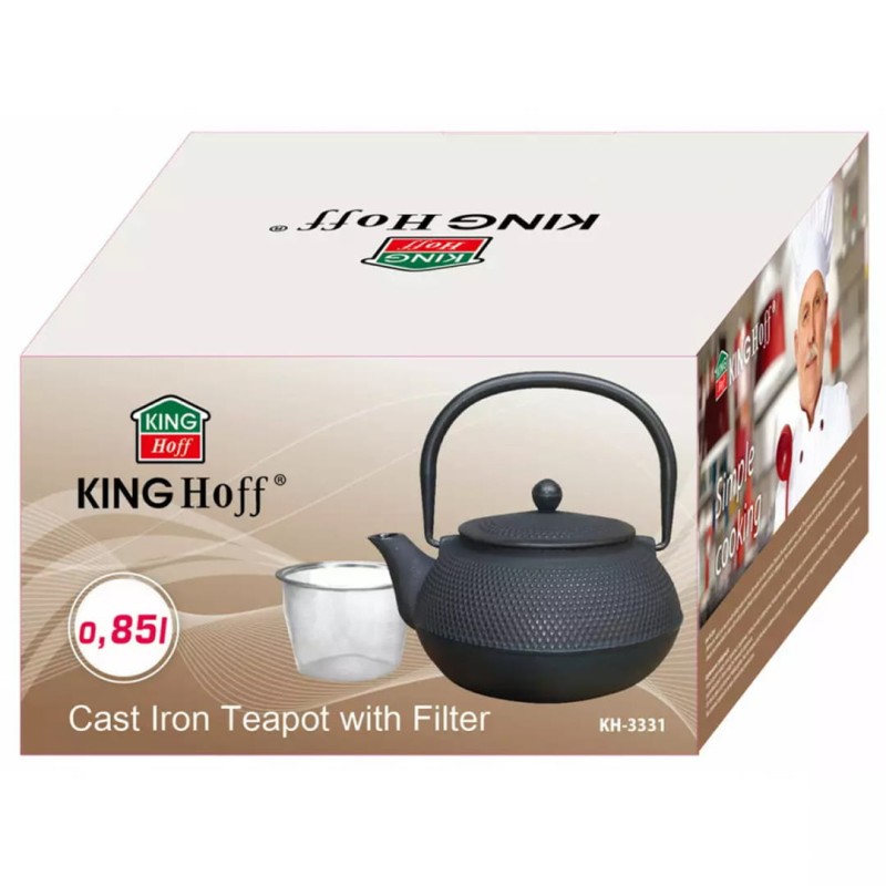 Zaparzacz żeliwny z filtrem 850ml KINGHOFF