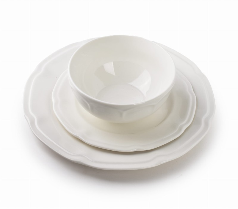 Talerz obiadowy płaski 26cm HELLA biały