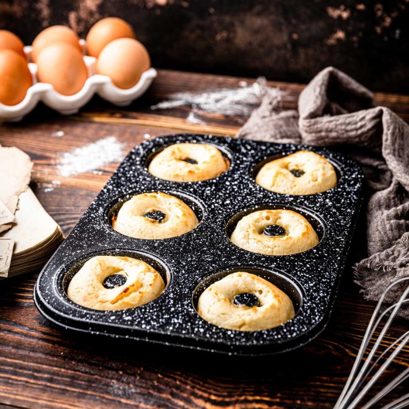 Forma blacha do pieczenia  pączków donut 6 gniazd KLAUSBERG