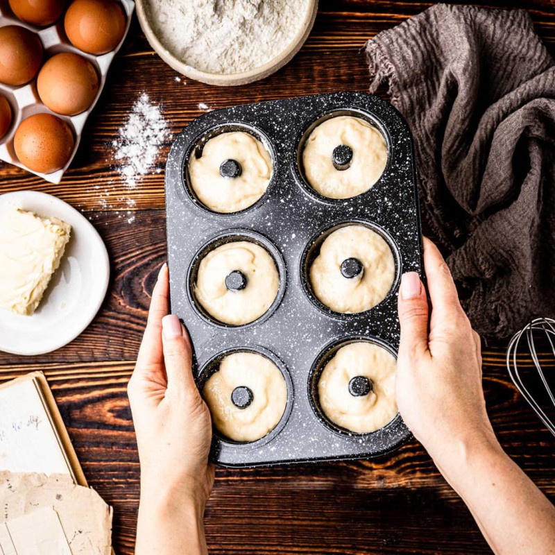 Forma blacha do pieczenia  pączków donut 6 gniazd KLAUSBERG