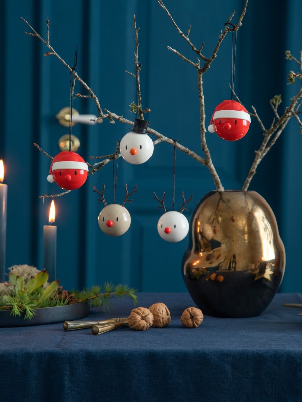 Zawieszka bombka Hoptimist Santa Ornament 2 szt czerwona