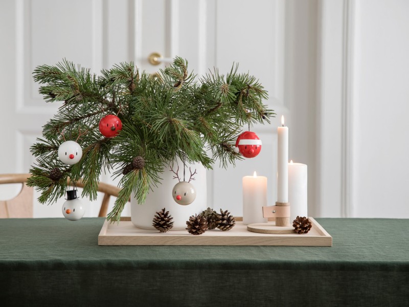 Zawieszka bombka Hoptimist Santa Ornament 2 szt czerwona