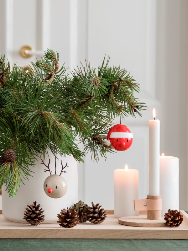 Zawieszka bombka Hoptimist Santa Ornament 2 szt czerwona