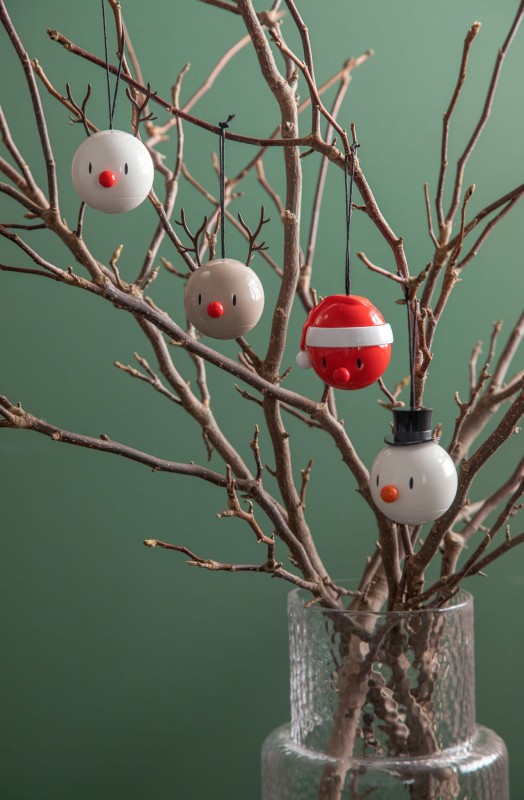 Zawieszka bombka Hoptimist Santa Ornament 2 szt czerwona