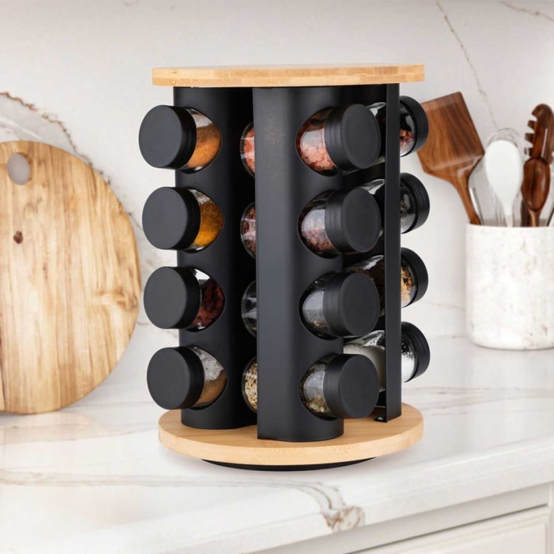 Stojak obrotowy na przyprawy 16 pojemników