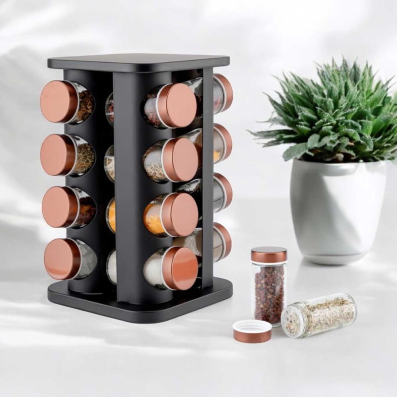 Stojak obrotowy na przyprawy 16 pojemników