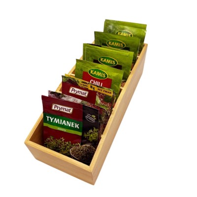 Organizer na przyprawy w torebkach Brunbeste bambusowy