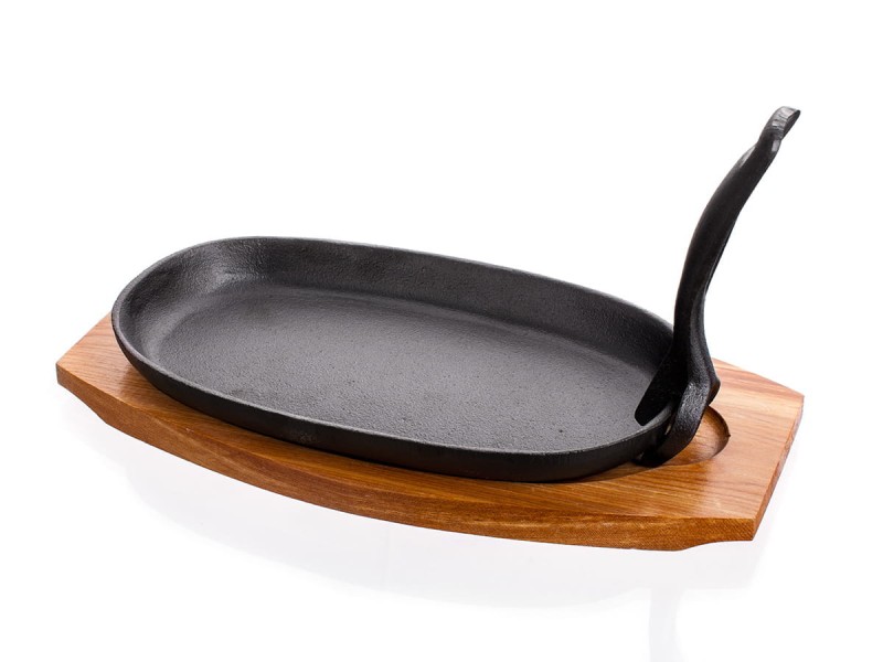 Patelnia żeliwna do serwowania półmisek talerz z deską BANQUET GRADA