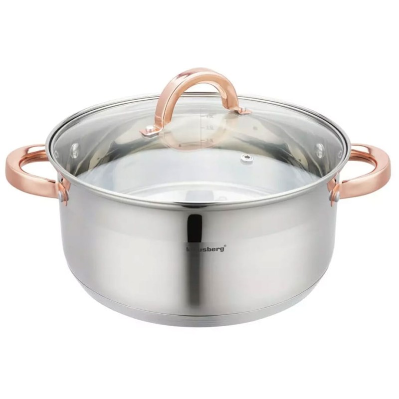 Garnek do gotowania na  parze 5 elem. 24cm ROSE GOLD