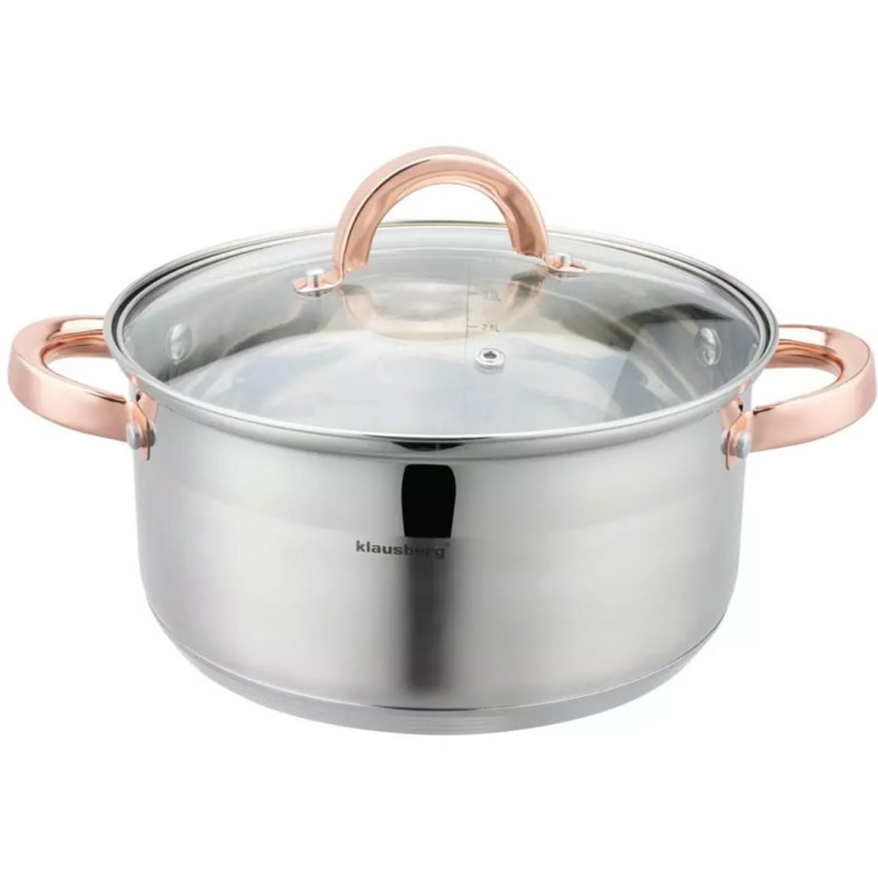 Garnek do gotowania na  parze 5 elem. 22cm ROSE GOLD