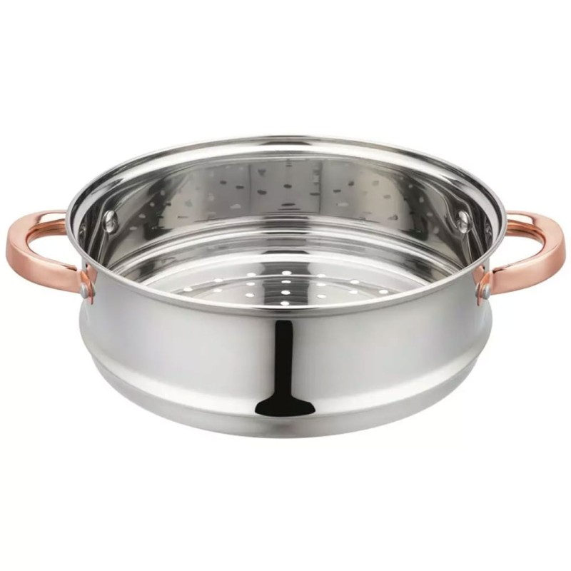 Garnek do gotowania na  parze 3 elem. 24cm ROSE GOLD