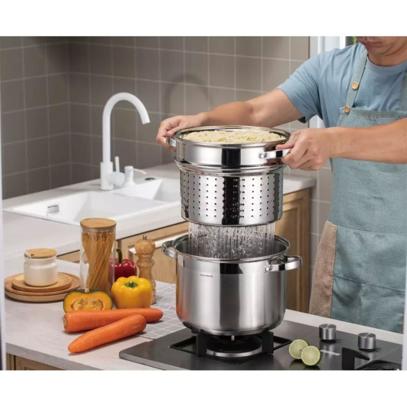 Garnek do gotowania makaronu 24cm 7,5l Klausberg