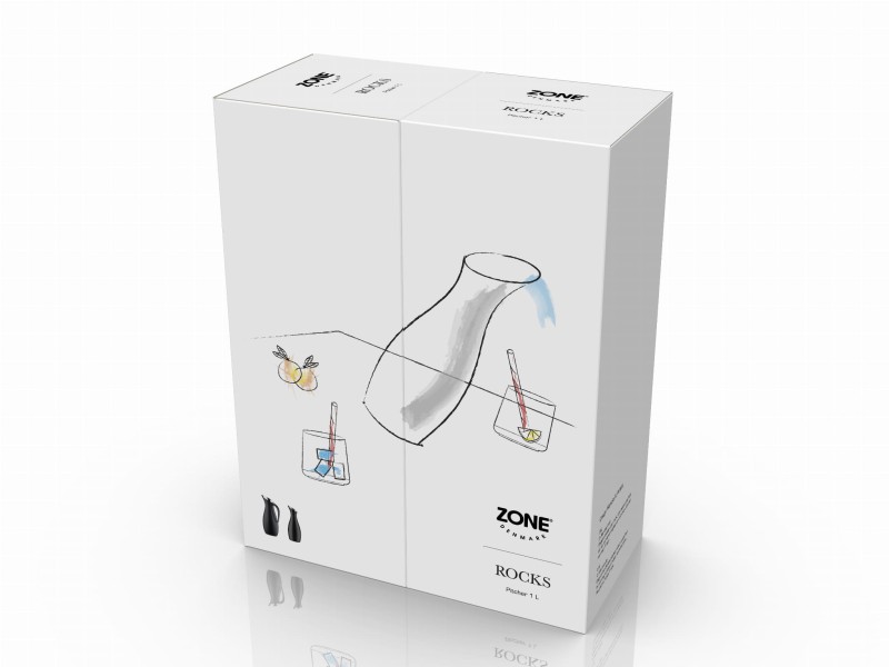 Dzbanek na wodę 1L Rocks Black