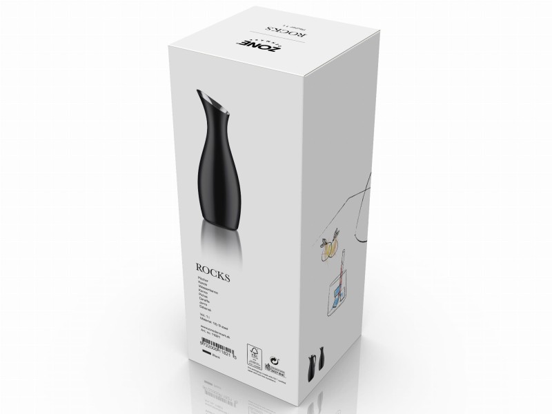 Dzbanek na wodę 1L Rocks Black