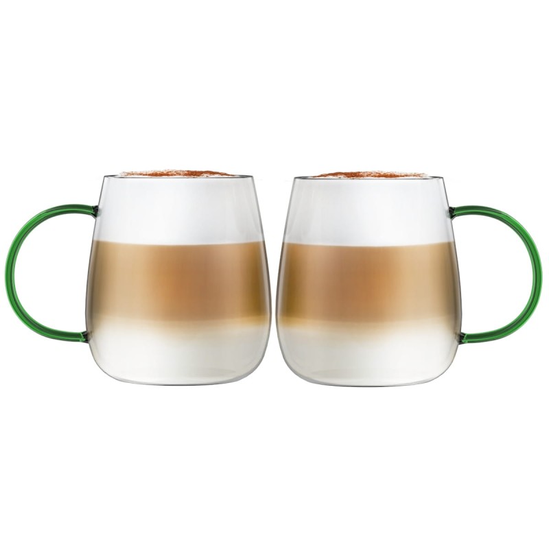 Komplet 2 szklanek z zielonym uchem 400 ml Bolla