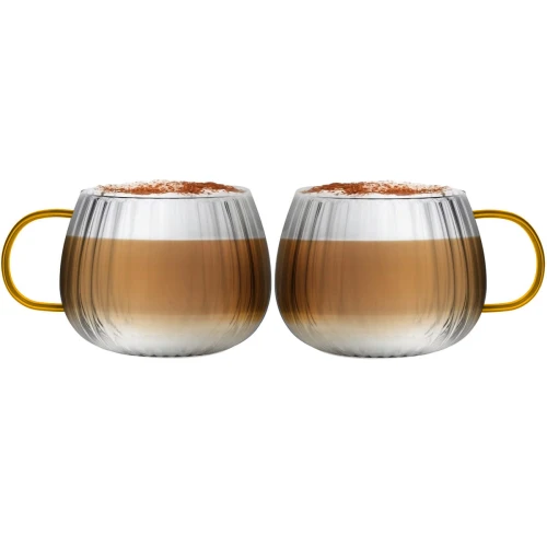 Komplet 2 szklanek z żółtym uchem 350 ml Tulip