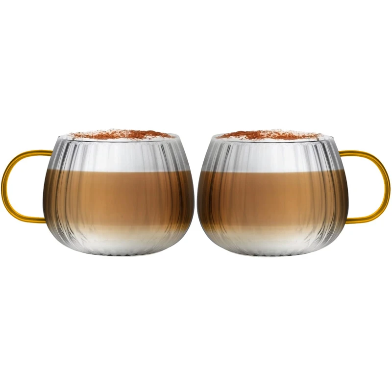 Komplet 2 szklanek z żółtym uchem 350 ml Tulip