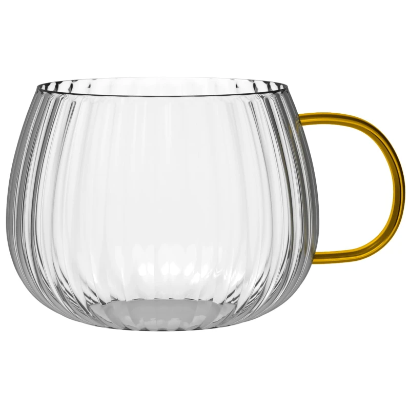 Komplet 2 szklanek z żółtym uchem 350 ml Tulip