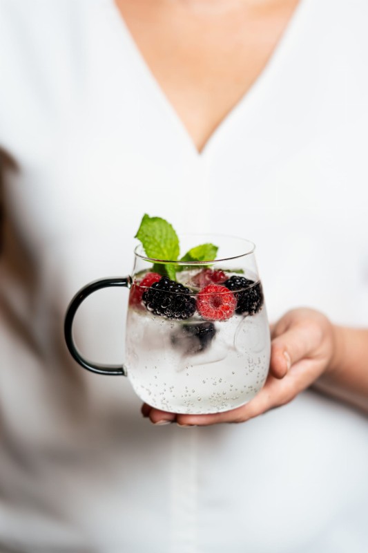 Komplet 2 szklanek z szarym uchem 400 ml Bolla