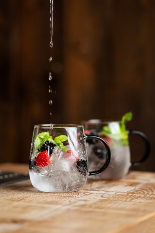 Komplet 2 szklanek z szarym uchem 400 ml Bolla