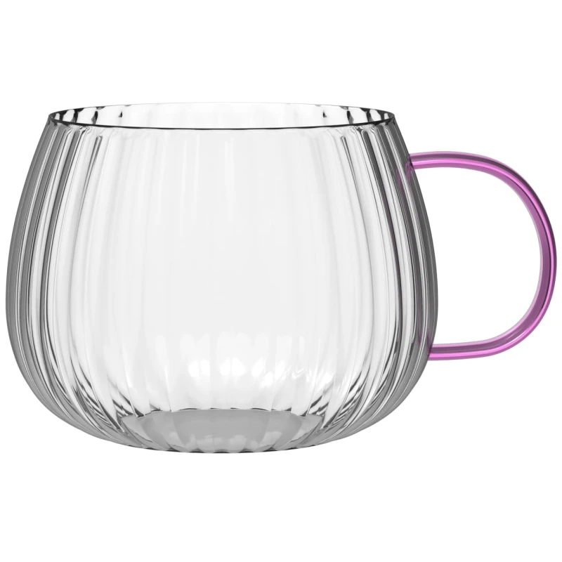 Komplet 2 szklanek z różowym uchem 350 ml Tulip